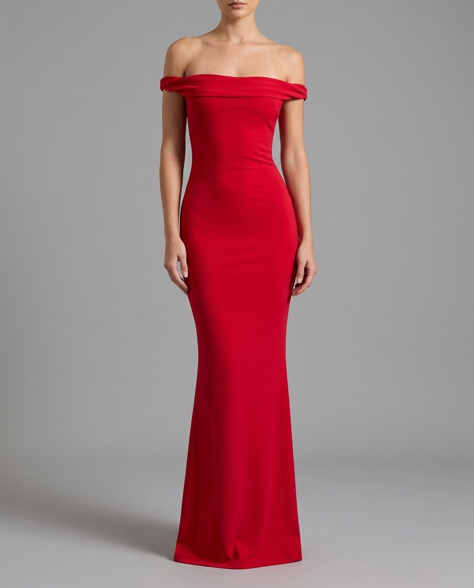 Lita | Red Twisted Asymmetric Maxi Dress