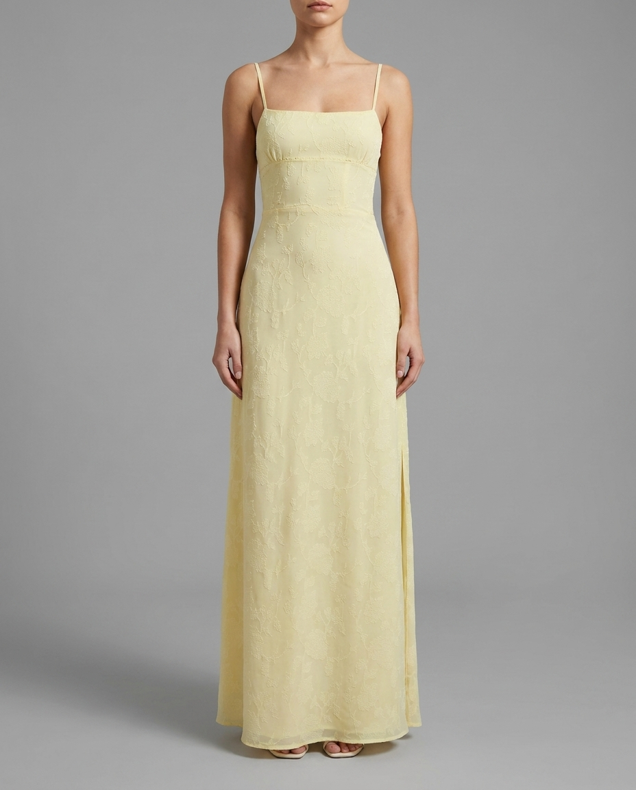 South Of France Maxi Dress Yellow